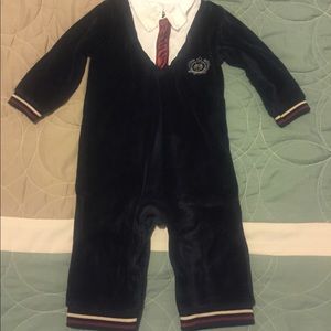 Boys FAO SCHWARZ velour romper coverall
